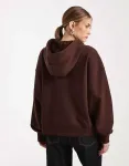 Свободное худи шоколадного цвета на молнии COLLUSION - фото 4