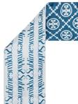 Шарф с монограммой Tory Burch, синий - фото 3
