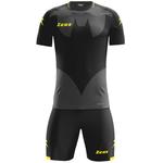 Комплект джерси Zeus Kit Hero с шортами черно-серый - фото