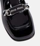 Лоферы из лакированной кожи Miu Miu, черный - фото 6