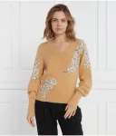 Свитер regular fit Twin-Set, коричневый - фото 3