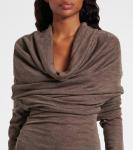 Полупрозрачное шерстяное макси-платье с драпировкой Entire Studios, Pinecone - фото 4