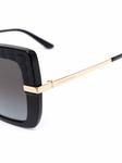 Dolce & Gabbana Eyewear солнцезащитные очки в квадратной оправе, черный - фото 3