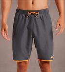 Плавки-шорты Nike унисекс-взрослые Solid Lap 9 дюймов Volley Short, Iron Grey - фото 4