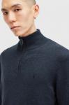 Свитер с шерстью KILBURN ZIP FUNNEL Allsaints, темно-синий - фото 2