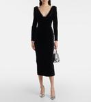 Платье-корсет из бархата Alex Perry, черный - фото 2