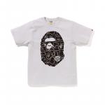 Футболка Ape head A BATHING APE, серый - фото