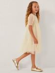 Детское платье Natalie с пышными рукавами из тюля Monsoon, Gold - фото