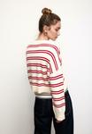 Джемпер Stradivarius STRIPED CROPPED, Red - фото 2