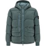 Утепленное пальто с капюшоном STONE ISLAND, зеленый - фото
