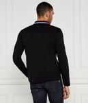 Поло мужское Boss Green с длинным рукавом и окантовкой ворота, черный - фото 3