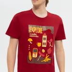 Футболка Up8 Mochis, бордовый - фото 6