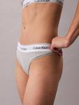 Хлопковый трусики-стринги Icon Cotton Modal Calvin Klein, Grey Heather - фото 4