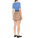 Клетчатая мини-юбка Miu Miu, Cammello - фото 3