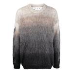 Свитер men's ss22 round neck gradient pullover wool sweater gray Off-White, серый - фото