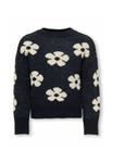 Джемпер ONLY MINI KMGNAJA FLOWER PULLOVER, Night Sky/Dark Blue - фото