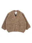 Кардиган в рубчик Knot, коричневый - фото