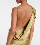 Платье из ламе с драпировкой на одно плечо Entire Studios, Viridian - фото 6