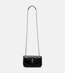 Кожаный кросс-боди Lou Lou Mini Saint Laurent, Black - фото