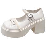 Alxnan Туфли Мэри Джейн на платформе черные, цвет Black - фото 5