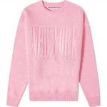 Футболка с длинными рукавами и принтом логотипа Alexander Wang, розовая - фото