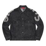 Куртка inset logo denim trucker jacket 'black grey' Supreme, черный - фото