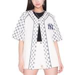 Бейсбольная куртка Old Flower женская кремовые Mlb - фото 3