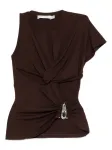 Топ с подвеской Christopher Esber, коричневый - фото