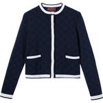 Джаккардовый кардиган GUCCI, синий - фото