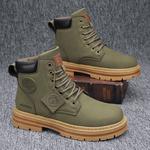 Мартин Ботинки Унисекс Желтые HUANAI, Желтый [Мужской стиль с флисом] - фото 3