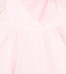 Детское тюлевое платье в горошек с бантом Monnalisa, розовый - фото 3