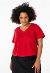 Футболка Zizzi Basic T-shirt, Urban Red/Red - фото