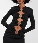 Платье миди из джерси orbit с вырезами Christopher Esber, черный - фото 4