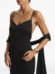 Платье макси CARA на тонких бретелях Cuanna, черный - фото 5