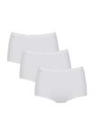 Трусы-макси Basic+, 3 шт., плоский шов, женские sloggi, белый - фото