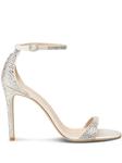 Сандалии Stuart Weitzman 100 мм Nudist Shine, серебряный - фото