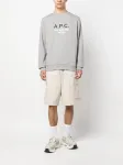 Толстовка с логотипом A.P.C., серый - фото 2