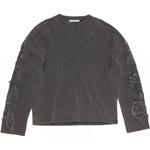 Лонгслив с логотипом Acne Studios, серый - фото