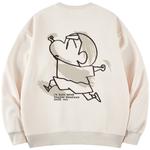 Толстовка унисекс Crayon Shinchan, розовая [Утепленная, флисовая] - фото 10