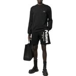 Шорты с принтом логотипа Alexander McQueen, черные - фото 3