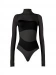 Wolford Боди-рубашка в черном цвете - фото