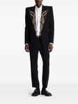 Balmain пиджак с вышивкой на воротнике, черный - фото 2