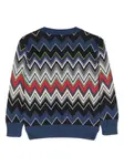 Толстовка с узором зигзаг Missoni Kids, синий - фото 2