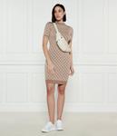 Платье Guess Jeans с принтом короткое, бежевый - фото 2