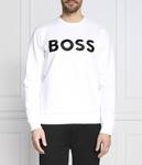 Толстовка мужская Boss Green с контрастным логотипом, белый - фото