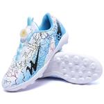 Детские футбольные бутсы для детей Binary, белый/синий - фото 6