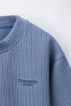 Толстовка в ребристую ткань с модалем Zara, синий - фото 3