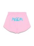 MSGM Kids шорты с логотипом, розовый - фото 2