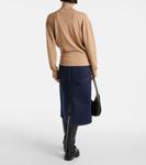 Шерстяной топ с высоким воротом Burberry, Flax - фото 3