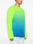 Джемпер Gradient Rainbow с логотипом ERL, зеленый - фото 3